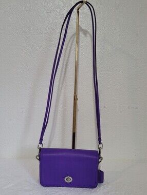 Coach 19914 Ultraviolet Shoulder Legacy Penny Turn Lock  Leather Crossbody